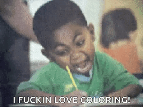 Male Kid Love Coloring GIF