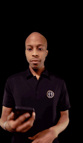 Male Person Staring On His Talking Phone GIF