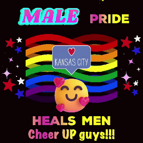 Male Pride Rainbow Smiley Poster