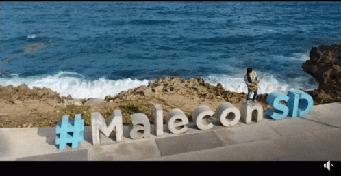Malecon Sign on Road