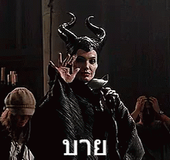 Maleficent Angelina Jolie Waving GIF
