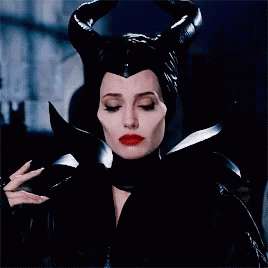 Maleficent Giving Timid Smile GIF