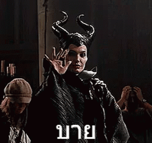 Maleficent Angelina Jolie Waving GIF