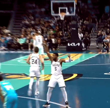 Malik Beasley Thug Shaker During Game GIF