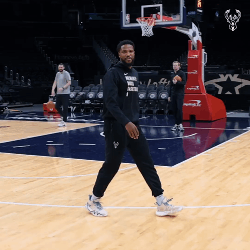 Malik Beasley Thug Shaker In Basketball Court GIF