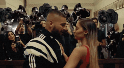 Maluma In Front Of Press GIF