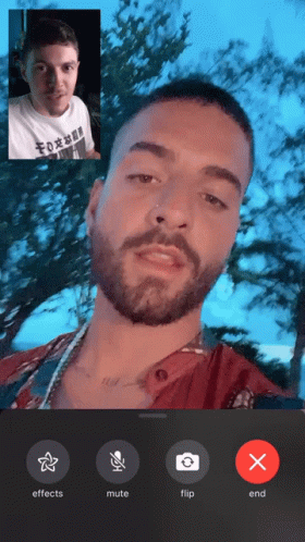 Maluma Video Calls A Friend GIF