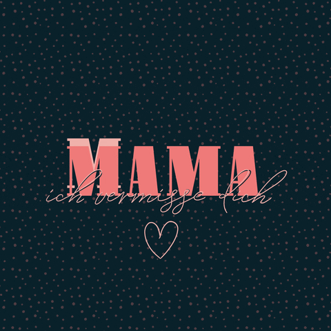 Mama Heart Bouncing Text Vector Art GIF