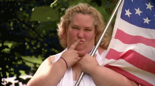 Mama June American Flag Kiss Goodbye GIF