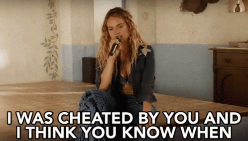 Mamma Mia Lily James Cheated GIF