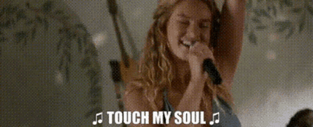 Mamma Mia Lily James Singing GIF