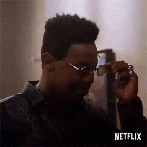 Man Adjusting Glasses GIF