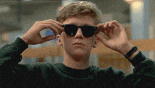 Man Adjusting Sunglasses