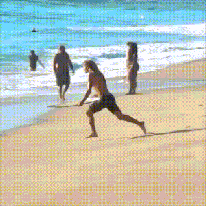Man Amazing Surfing Tricks At The Beach GIF