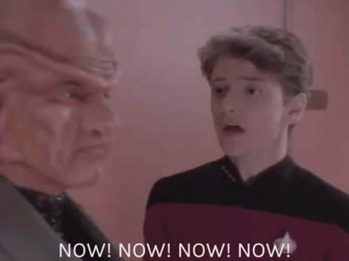 Man And Boy Saying Now Now Now