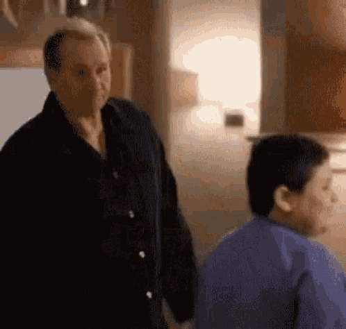 Man And Boy Standing Together GIF