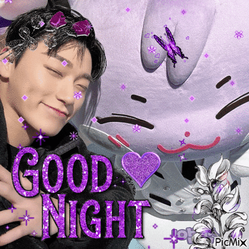 Man And Cat Saying Good Night GIF