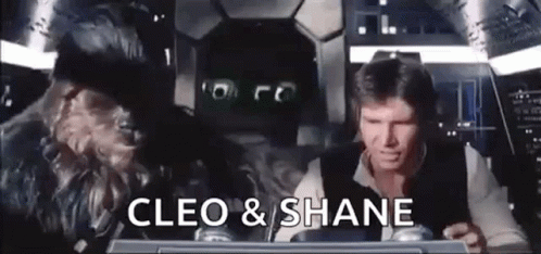Man and Chewbacca Sitting Together
