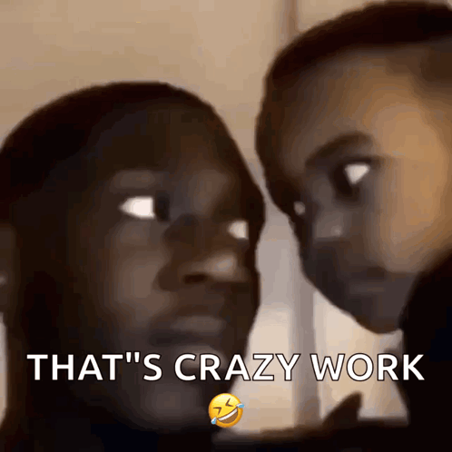 Man And Child Looking At Each Other Saying That's Crazy Work GIF