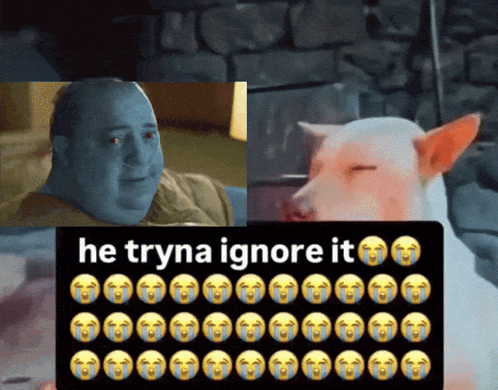 Man and Dog He Tryna Ignore It