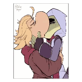 Man and Frog Kissing Without Frog's Head