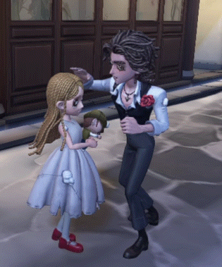 Man and Girl Dancing on Sidewalk