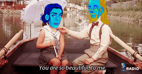 Man And Girl In Boat Saying You Are Beautiful GIF