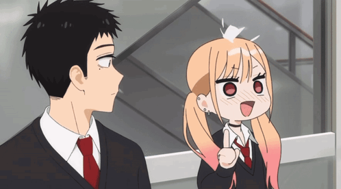 Man and Girl Pointing
