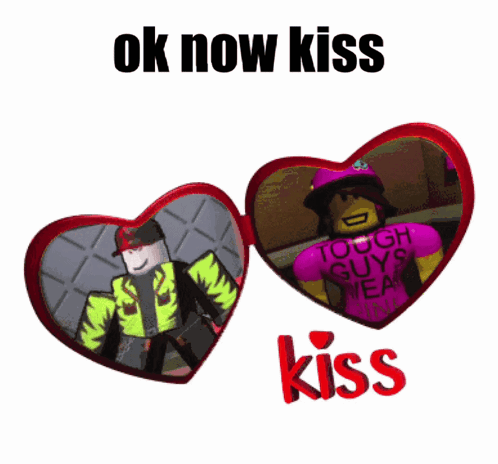 Man and Girl Saying Ok Now Kiss