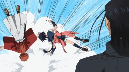 Man And Two Girls Falling GIF