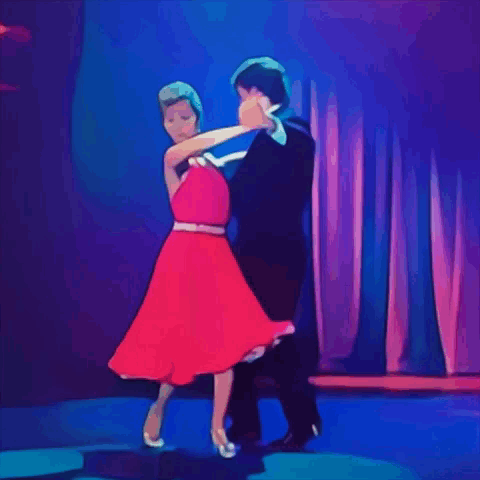Man and Woman Dancing and Looking at Each Other