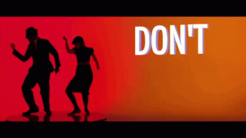 Man and Woman Dancing at Don't Sign