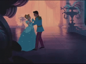 Man And Woman Dancing In Room With Fountain GIF