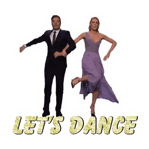 Man and Woman Dancing Let's Dance