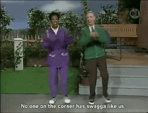 Man and Woman Dancing No One on the Corner Has Swagga Like Us