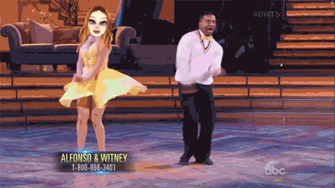 Man and Woman Dancing on Dancing With the Stars