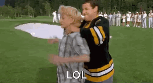 Man And Woman Dancing On Golf Course GIF
