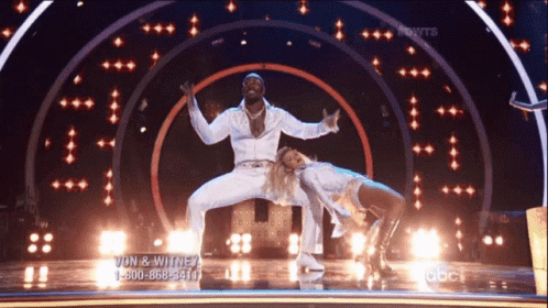 Man And Woman Dancing Stage Phone Number Von & Whitney GIF