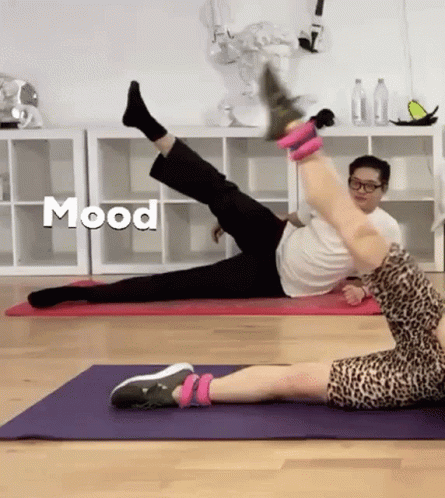 Man and Woman Doing Yoga Mood
