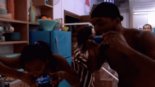 Man And Woman Drinking Pepsi GIF