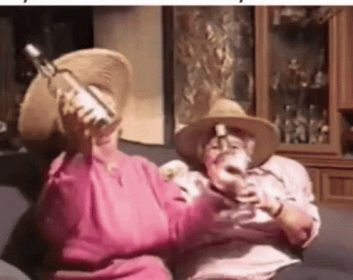 Man and Woman Drinking Wine