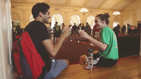 Man And Woman Enjoying Dr Pepper Float GIF