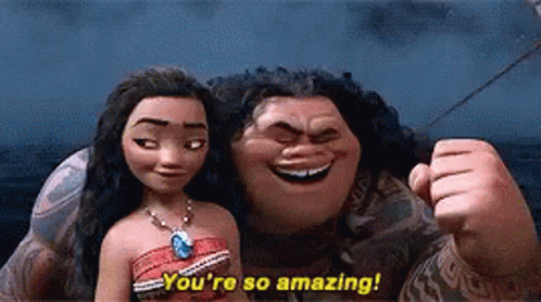 Man And Woman From Moana Talking GIF
