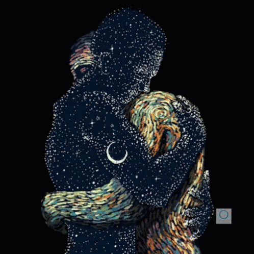 Man And Woman Fusion Art GIF