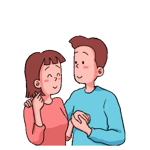 Man and Woman Holding Hands Happy Anniversary