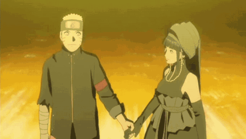 Man And Woman Holding Hands Naruto Headband GIF