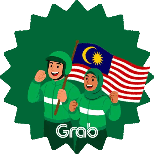 Man and Woman Holding Malaysian Flag