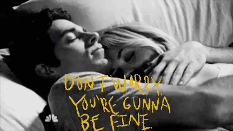 Man And Woman Hugging Black And White Don't Worry You're Gunna Be Fine GIF