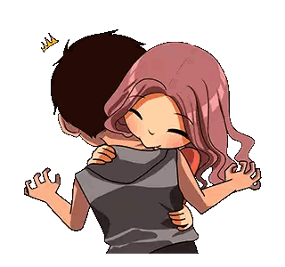 Man and Woman Hugging Crowned Woman
