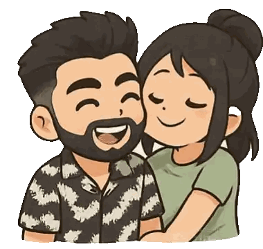 Man and Woman Hugging Eyes Closed